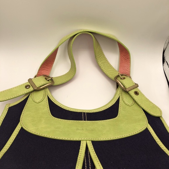 BNWOT PAUL SMITH LEATHER / CANVAS SHOULDER BAG - Picture 9 of 13